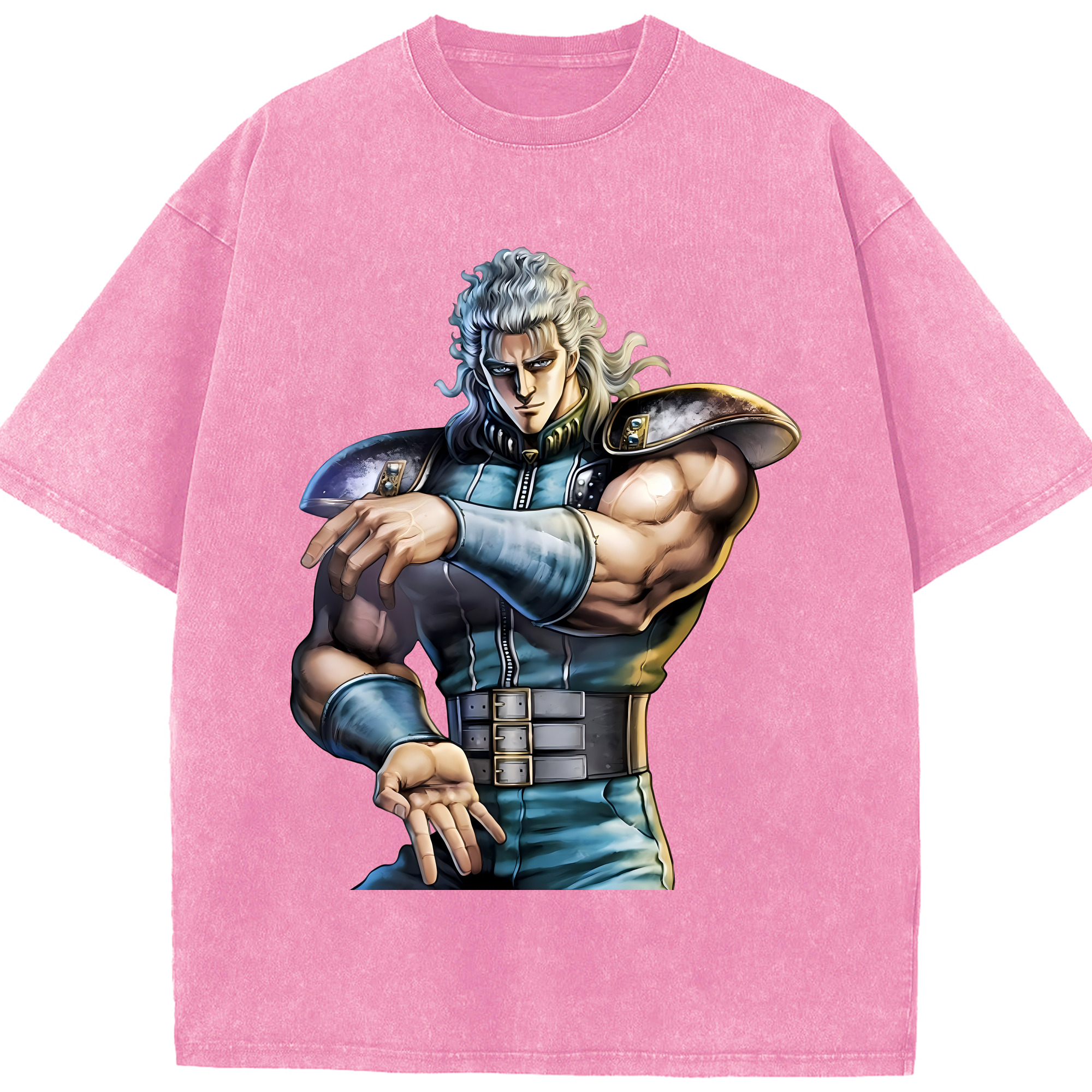 （画像用） 北斗の拳 Fist of the North Star 綿100% ヴィンテージ風 半袖Tシャツ（フロントプリント）